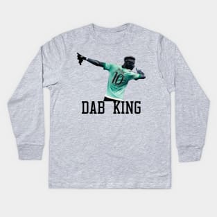 Dab King - Paul Pogba Kids Long Sleeve T-Shirt